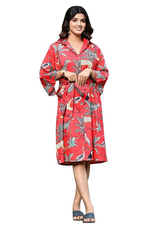 Buy Royale Paisley Women Pink Embroidery Cotton Blend Dress (XXL