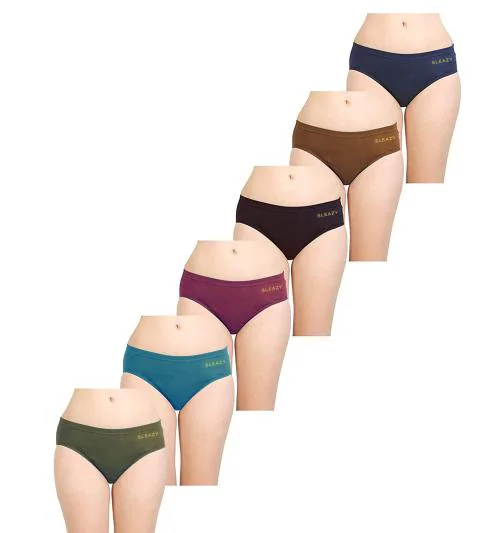 SLEAZY Women Hipster Multicolor panty set (pack of 6) 95