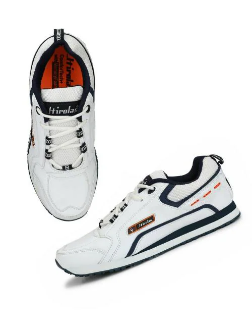 Hirolas Multi Sport Shock Absorbing Walking Running Fitness Athletic Training Gym Sneaker Shoes - White