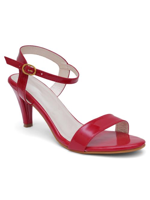 Misto Women Red Solid Stiletto Heels With Comfortable upper Cushioned Footbed And Perfect Balance