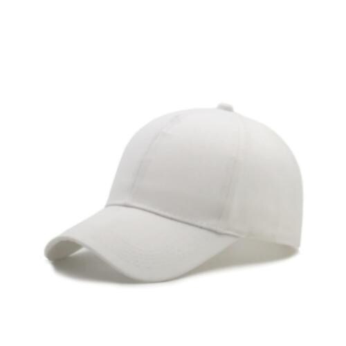 Mr. Cap Baseball Cotton Plain Adjustable caps for Men and Women (Caps-White)