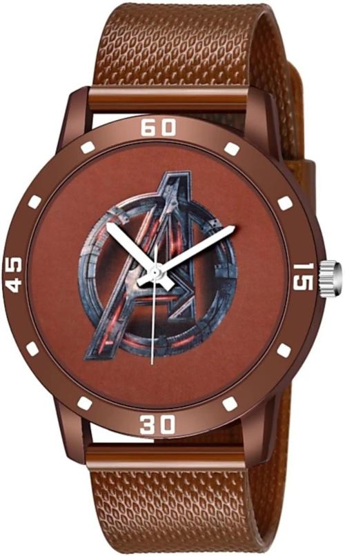 Noman Analog Brown Dial Brown Strap Watch For Men