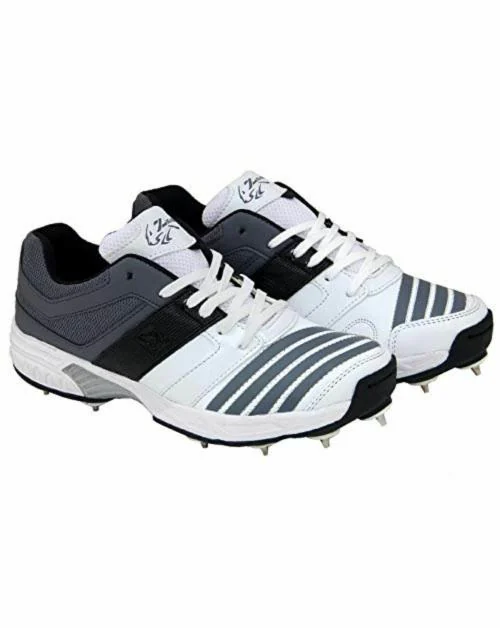 Zigaro Grey Full Spikes Cricket Shoes For Men
