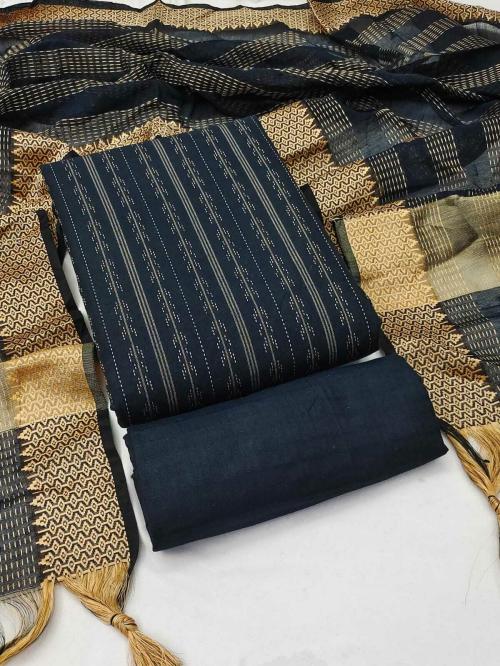 Reeta Fashion New Design ROYAL BLUE cotton jacard jacard workDress Material - RFD292