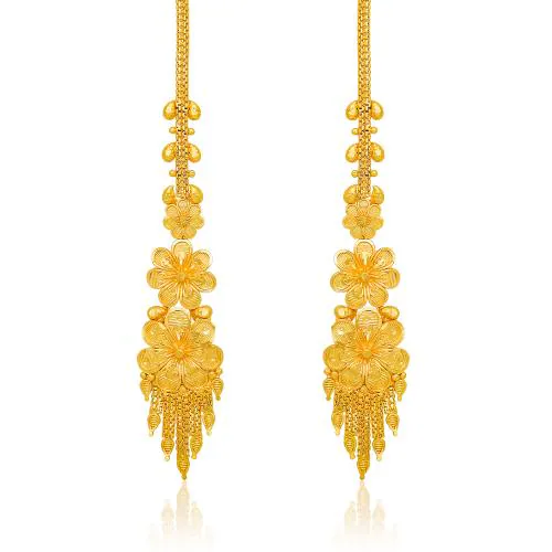 Buy arch fashion Traditional Gold Platted Kaanchain Earrings