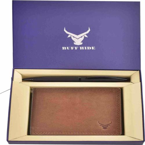 BUFFHIDE Tan Wallet Combo For Men