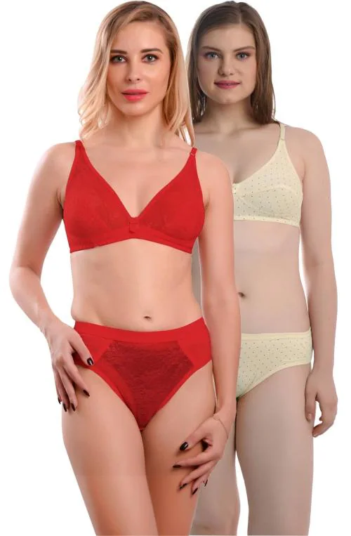 Comffyz Daily Wear Bra Panty Set For Women | Bra Panty Set Combo | Combo Lingerie Set For Women