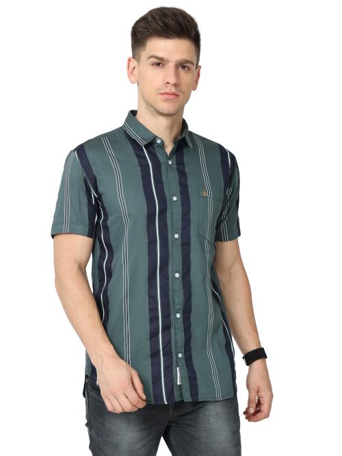 Live's Passion Casual Formal Striped Printed Half shirts for Men