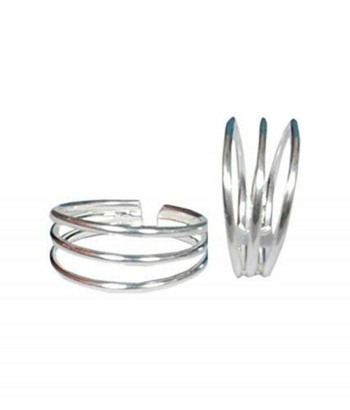 Buy Eloish Sterling Silver Pair of Beautiful Toe Rings for Women/Girls