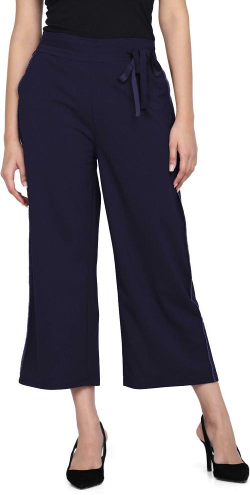 Ramp Bottoms Women Dark Blue Solid Viscose