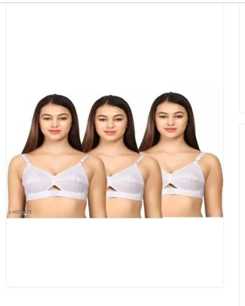 Dasya V Star Cotton Bra Pack Of 3Pc White Womans Bra 34B