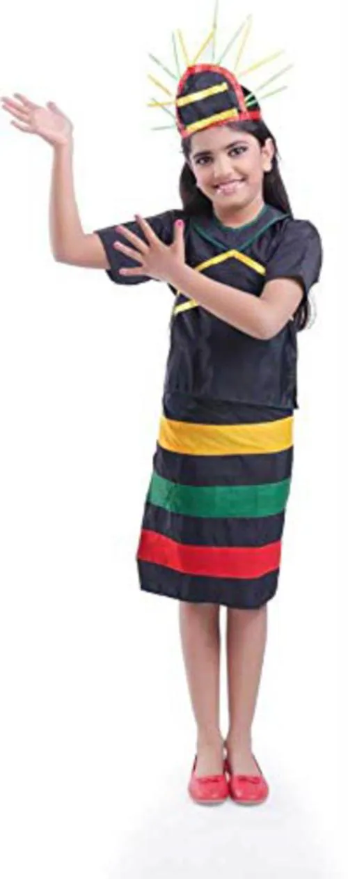 Fancydresswale Kids Tribal Girl Dress Costume Wear (7-11 Yrs)