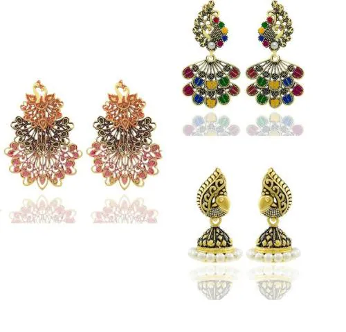 GIFT NEST Traditional Gold Plated Pearl Jhumka Jhumki Earrings for Girls and Women's