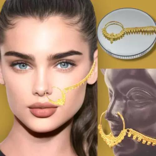 Buy Z House Goldplated Plated Brass Nathiya Online at Best Prices in