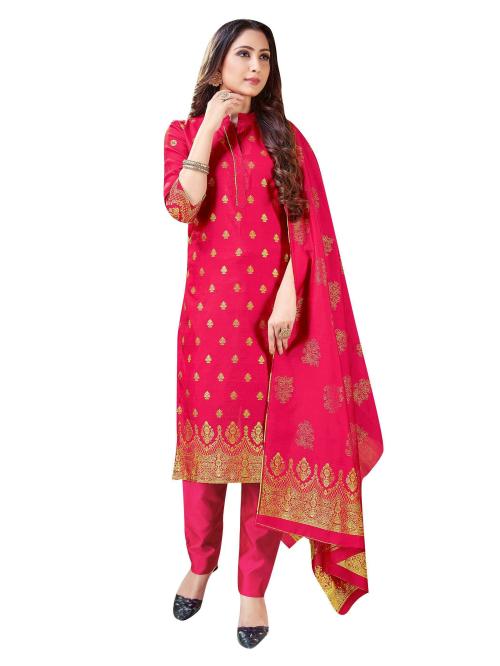 TIRA Banarasi Art Silk Pink Color Woven SalwarSuit Dress Material dress fabic|Dress Material||suit dress|suit fabric|kapda|dress kakapda