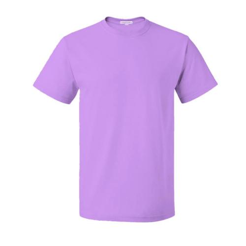 Lazychunks Men And Women Lavender Solid Cotton Round Neck Half Sleeve T-Shirt