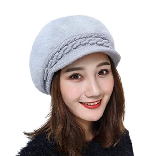 Handcuffs Women's Wool Beanies Hat (Grey)
