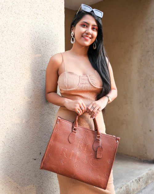 RIJAC Ladies Handbags For Women Is Made Of Vegan Leather And Can Be Used As Laptop Handbags For Women | Tote Bag For Women Big Size MAUVE PURPLE