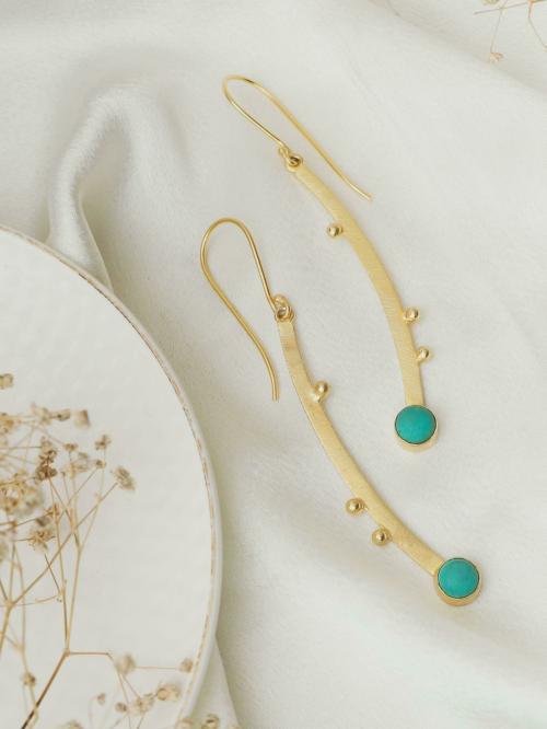 Johori Gold-Plated Hoop Earring Gold (For Women)