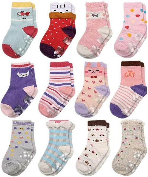 Tiniberry Baby Boys and Girls Pink Cotton (pack of 6) Ankle Length Socks, 2 - 3 Years