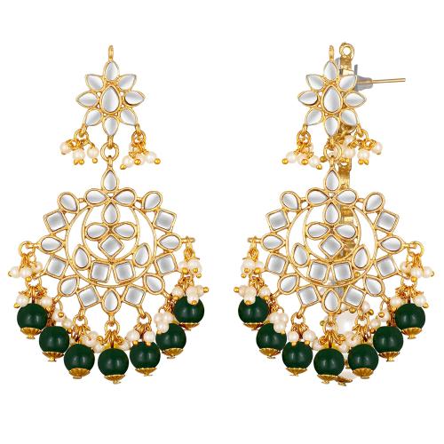 Peora Alloy Chandbali Dangle Earrings For Women - (Pf24E1743G)