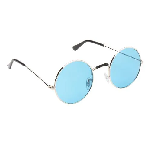 الدائمة مضيفة هاتف  Gandhi Round Shape Retro Silver-Blue UV Protection Sunglasses Shades/Frame  For Men and Women (Blue Lens) - JioMart