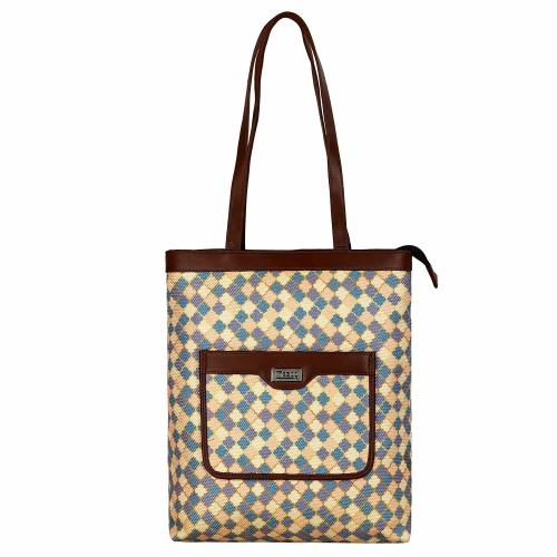 ZEBCO BAGS Branded Women's Tote Bag Ladies Jute Purse Handbag for Office and College with Free Tiffin Bag (ITALIAN DIAMOND)