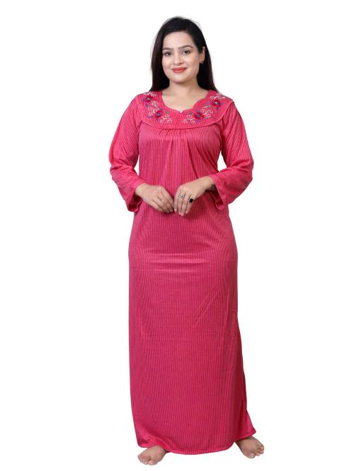 Buy NACNO Women's Hosiery Cotton Sleepwear Nighty/Maxi/Nightgown cotton