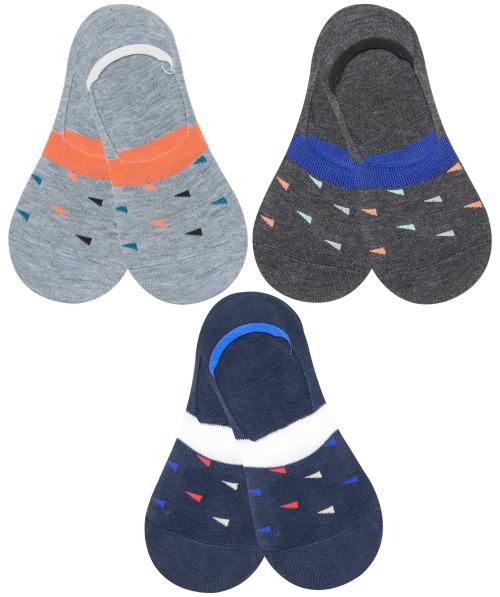 Neska Moda Men & Women Pack Of 3 Pair Cotton No Show Loafer Socks (Dark