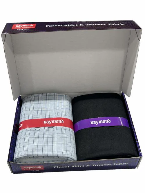 Raymond Cotton Shirt & Trouser Fabric in Moments Box Packing (Shirt-2.30 m, Pant-1.20 m)Moments-104