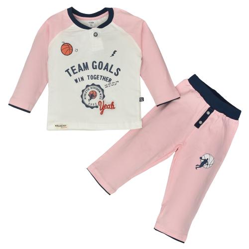 Krunchy Round Neck T-Shirt & Pajama | Full Sleeve | Cute Design | Ideal for Boys/Girls | Clothing Set | 100% Cotton