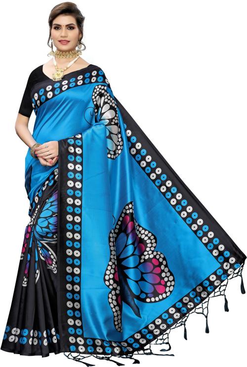 Gugaliya Women Pink Printed Cotton Blend Saree