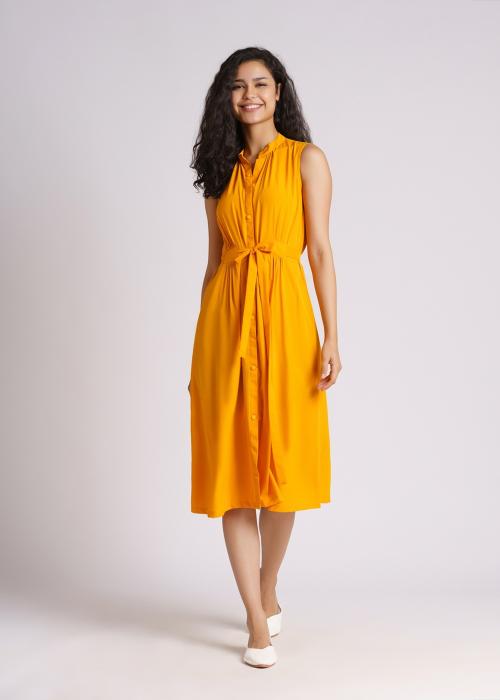 AASK Partywear solid Yellow ColourCasual wear and designer Dress for women| Dress for women| Party Dress| Dresses| Stylish Dress| | New Collection
