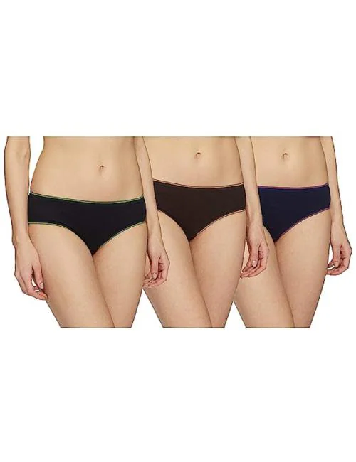 Softline Multicolor Solid 100% Cotton Bikini Panty