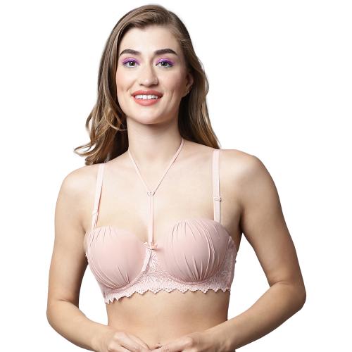 PrettyCat 34B Solid Polyester Blend Push-Up Bra For Women(PC-BR-7000)