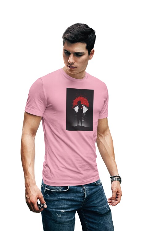 Baby Pink - Small Sasuke Naruto T shirt For Men TeesTheDay