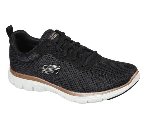 Skechers FLEX APPEAL 4.0-BRILLIANT VIE Black LACE UP, Women