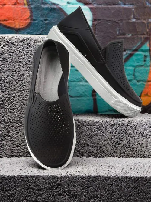 CLYMB Men's Tiger-Black PVC Slip on Walking/Outdoor/Sneakers Casual Shoes