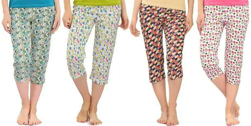 RCK ROCKERS Women Multicolor Pack of 4 Capris (L)