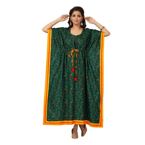 DAINTIER Sleepwear Printed Kaftan Maxi For Women's Rayon Cotton Kaftan Dress