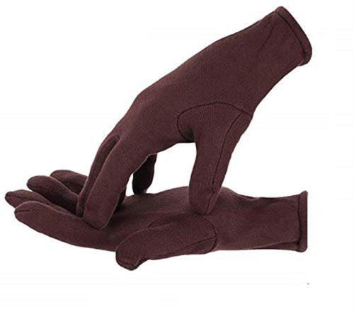 Cotson Cotton Hand Gloves For Men And Women For Sun Protection And Bike Riders Pack OF 1 Pair (Brown, Free size)