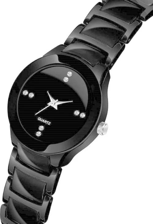 Lokmart black chain watch girls,black watch for women girls,black watch for girls Analog Watch - For Women Wrist Watch (Watch)