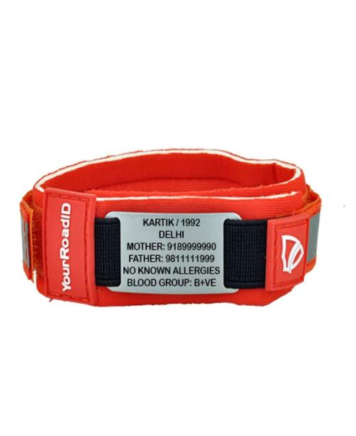 MY ROAD ID Medical Bracelet Red All Rounder ID Wristband with