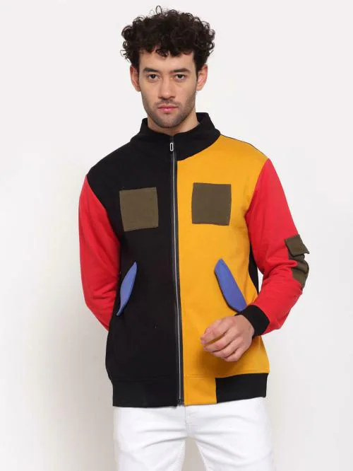 PAUSE Cotton Multi Solid Elastic Slim Fit Full Sleeve Men's Jacket