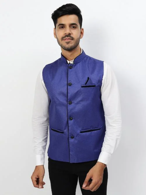 Buzzic blue waistcoat
