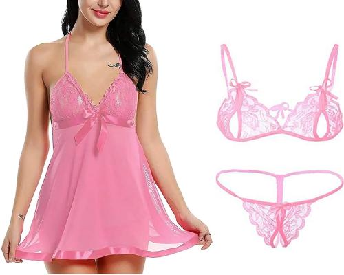 Ribbon pink Lace bikini 2 Iyara collection Lingerie Set