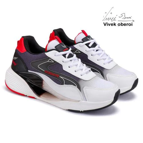 Bersache Lightweight Sports Shoes with High Quality Sole Comfortable Outdoor, Running, walking, Gym, Training, Trekking and Hiking Shoes for Men (Black)