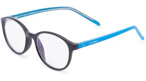 Gansta Cool Trendy Round Full Rim Black Blue Frames (Kids) (GK-4003-Black-Blue)