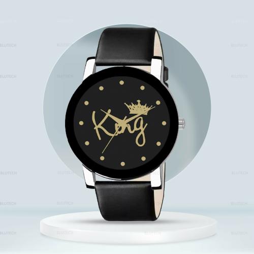 Blutech Analog Black Dial Black Strap Watch For Boys