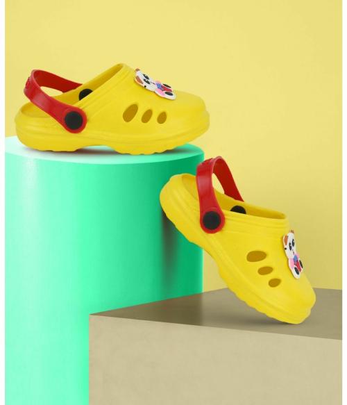 NEOBABY Yellow Boys & Girls Sling Back Clogs